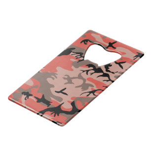 Rode en bruine camouflage, militair, leger creditkaart flessenopener