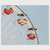 Rode en bruine carrousel cadeaupapier (Vlak)