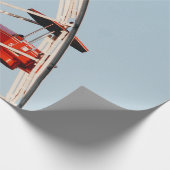 Rode en bruine carrousel cadeaupapier (Hoek)