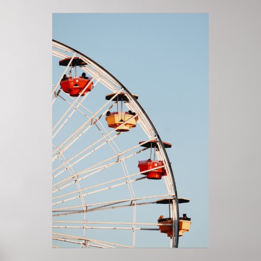 Rode en bruine carrousel poster (Voorkant)