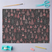 Rode en bruine kerstbomen en kerststerren tissuepapier (Craft)