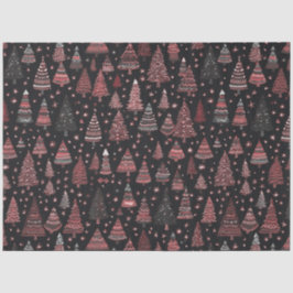 Rode en bruine kerstbomen en kerststerren tissuepapier