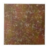 Rode en bruine marmer tegeltje (Voorkant)