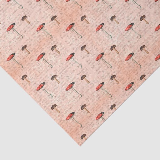  rode en bruine paddenstoelen tissuepapier (Detail)