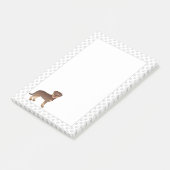 Rode En Bruine Rottweiler Moppige Cartoon Hond En  Post-it® Notes (Schuin)