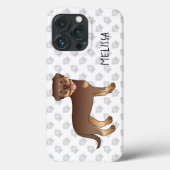 Rode En Bruine Rottweiler Mopshond Cartoon Hond En Case-Mate iPhone Case (Achterkant)