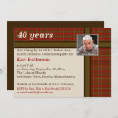 Rode en bruine speldenstaarten, uitnodiging tot pe (Voorkant / Achterkant)