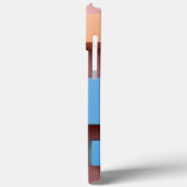 Rode en bruine vierkante vorm Case-Mate iPhone case (Achterkant / Links)