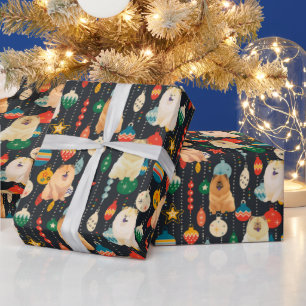 Rode en Cream Chow honden Verpakking Papier