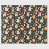 Rode en Cream Chow honden Verpakking Papier (Vlak)