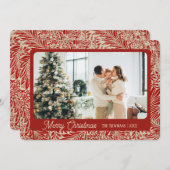 Rode en Cream  Vakantie Kaart | Landschap (Voorkant / Achterkant)