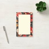 Rode en Crème Donkere Bloemen 4x6 Notities Post-it® Notes (Kantoor)