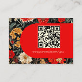 Rode en donkere bloem Mighty Calling Card Contactkaartje (Achterkant)