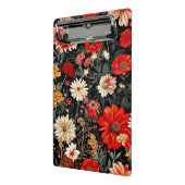 Rode en Donkere Crème Bloemen Mini Klembord (Angled2)