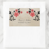 Rode en  Floral Wedding Stickers (Tas)