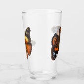 Rode en gele admiraal vlinders glas (Rechts)