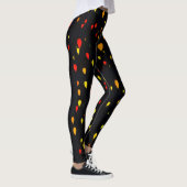 Rode en gele ballonnen zwarte achtergrond achterst leggings (Rechts)
