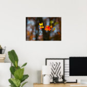 Rode en Gele Bladeren Poster (Thuiskantoor)
