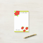 Rode en gele bloem post-it® notes (Op bureau)