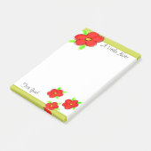 Rode en gele bloem post-it® notes (Schuin)
