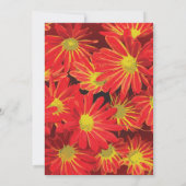 Rode en gele bloemen 1 bedankkaart (Achterkant)