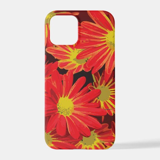 Rode en gele bloemen 1 iPhone hoesje (Achterkant)