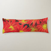 Rode en gele bloemen 1 lichaamskussen (Achterkant)