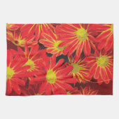 Rode en gele bloemen 1 theedoek (Horizontaal)