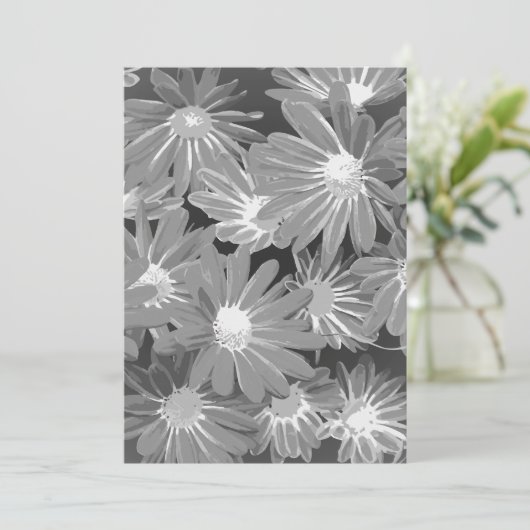 Rode en gele bloemen 2 bedankkaart (Staand voorkant)