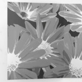 Rode en gele bloemen 2 drieluik wenskaart (Binnenzijde eerst)