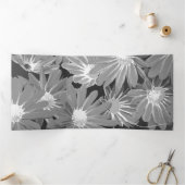 Rode en gele bloemen 2 drieluik wenskaart (Binnen)