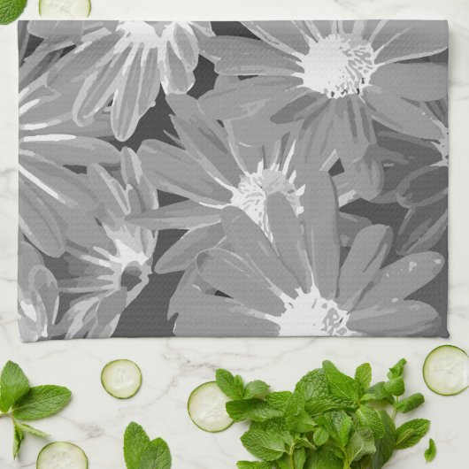 Rode en Gele Bloemen 2 Theedoek (Gevouwen)