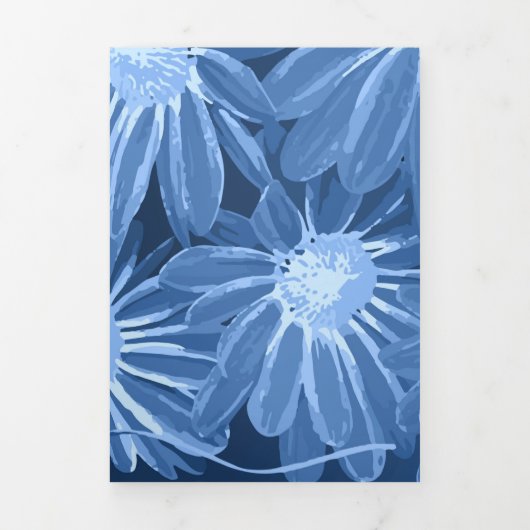 Rode en gele bloemen 3 drieluik wenskaart (Cover)