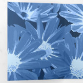 Rode en gele bloemen 3 drieluik wenskaart (Binnenzijde eerst)