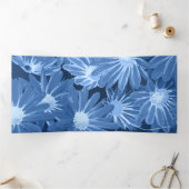 Rode en gele bloemen 3 drieluik wenskaart (Binnen)