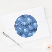 Rode en gele bloemen 3 ronde sticker (Envelop)