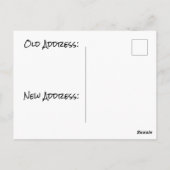 Rode en Gele Bloemen met Zon Nieuw Adres Briefkaart (Achterkant)