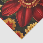 Rode en gele bloemen tissuepapier (Detail)