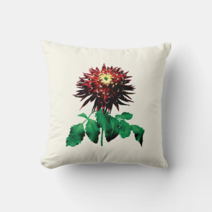Rode en Gele Cactus Dahlia Kussen