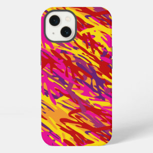 Rode en Gele Camouflage iPhone 13 Hoesje