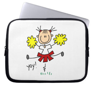 Rode en gele cheerleader T-shirts en cadeaus Laptop Sleeve
