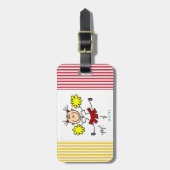 Rode en gele Cheerleader T-shirts en GIfts Bagagelabel (Voorkant verticaal)