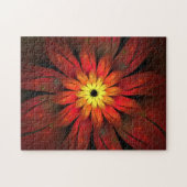 Rode en gele chrosanthemumventilator legpuzzel (Horizontaal)