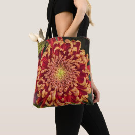 Rode en Gele Chrysanthemum Bloemen Tote Bag