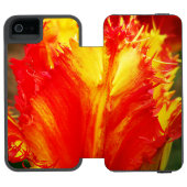 Rode en gele close-up krultulp incipio iPhone portemonnee hoesje (Agenda Open)