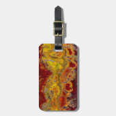 Rode en gele Crayloa Jasper Bagagelabel (Voorkant verticaal)