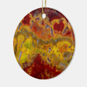 Rode en gele Crayloa Jasper Keramisch Ornament (Links)