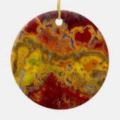 Rode en gele Crayloa Jasper Keramisch Ornament (Achterkant)