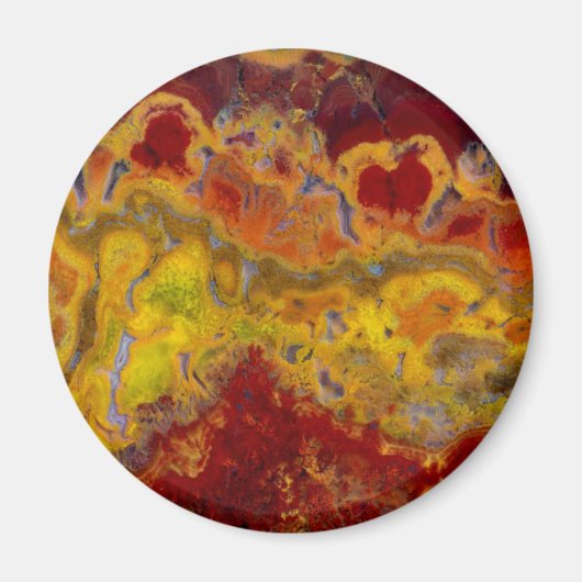 Rode en gele Crayloa Jasper Magneet (Voorkant)