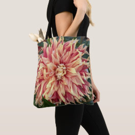 Rode en Gele Dahlia Bloem met Variatie Bloemmotief Tote Bag